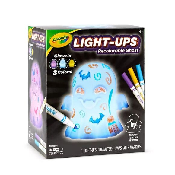 Crayola Light Up Ghost Recolorable Kit with Washable Markers Age 4+ - Picture 2 of 7